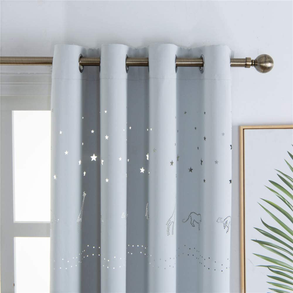 Curout Curtain Amimal Greyish White3