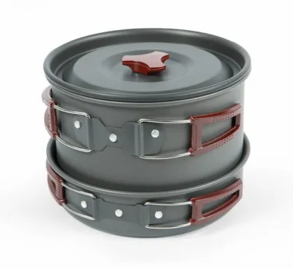 Camping Hiking Aluminium Nonstick Cookware Sets YUETOR Brand