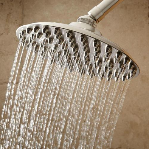 Water saving adjustable water pressure rectangle overhead shower