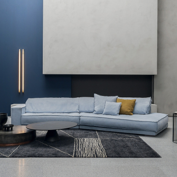 Nordic Style Simple Modern Living Room Soft Sofa Flannel