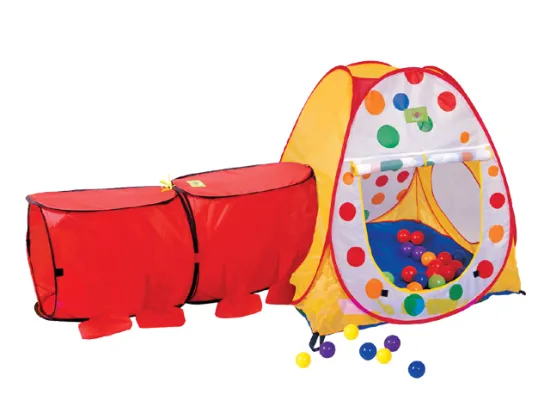Tunnel play tent with 100pcs balls