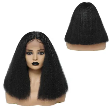 Ombre Grey Colored Lace Front Wig With Baby Hair Messy Kinky Curly Medium Length Daily Use Hairpiece X-TRESS Synthetic Wigs