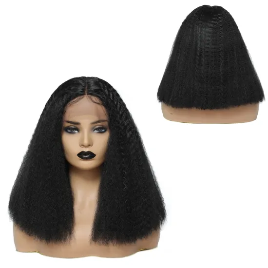 Ombre Grey Colored Lace Front Wig With Baby Hair Messy Kinky Curly Medium Length Daily Use Hairpiece X-TRESS Synthetic Wigs