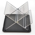 Kitchen Folding Dish Drainer Rack with Tray