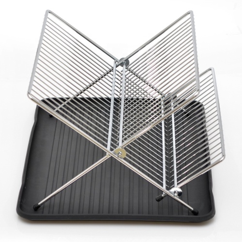 Dish Rack Kitchen Folding Dish Drainer Rack with Tray Supplier