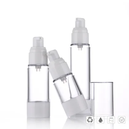 plastic 100ml 120ml white skincare airless spray lotion cream pump bottle for skin care