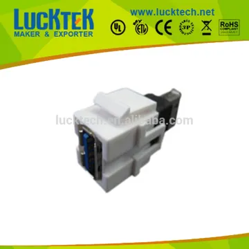 USB 3.0 Keystone Insrt, USB AF TO AF ADAPTER, Flush Type, Gold plated
