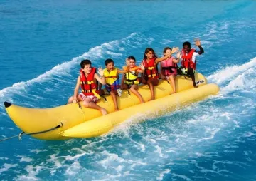 6 children banana boat for sale inflatable water boat water ski tube Banana shape inflatable boats