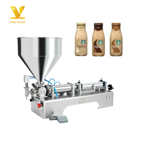 Semi-Automatic 304 Stainless Steel Liquid Filling Machine for Coffee, Juice, and Sauces (10ml-1000ml)