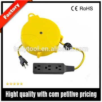 Extension power socket, retractable cord reel with electrical socket AC110V/230V