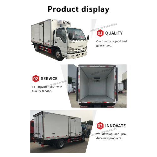 2t Camión de congelador de transporte de comida fría