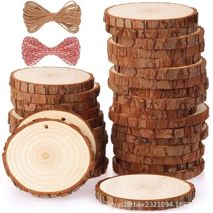 Natural Unfinished Wood Slices Christmas Ornaments DIY Crafts