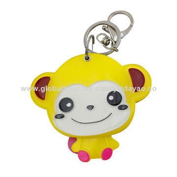 Hot-selling wholesale high-quality monkey-shaped plastic keychains