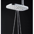 Cabezal de ducha de lluvia con junta de bola redonda ajustable, cabezal de ducha de lluvia con cabezal cromado de alta calidad para baño