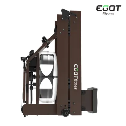 EOAT Rubber Wood Rowing Machine: Air Rowing Exercise Equipment