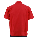 Camiseta ajustada roja del hombre de la solapa