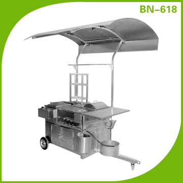 Stainless steel hot dog cart / snack cart BN-618