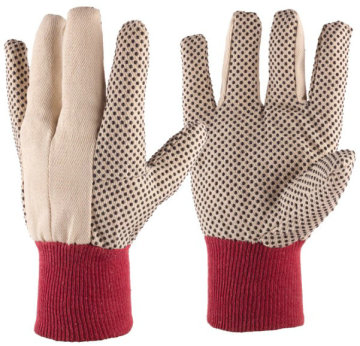 Canvas Gardening Gloves with 3/4 PVC Dot