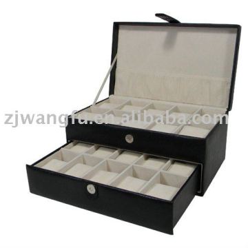 leather coated wood watch box