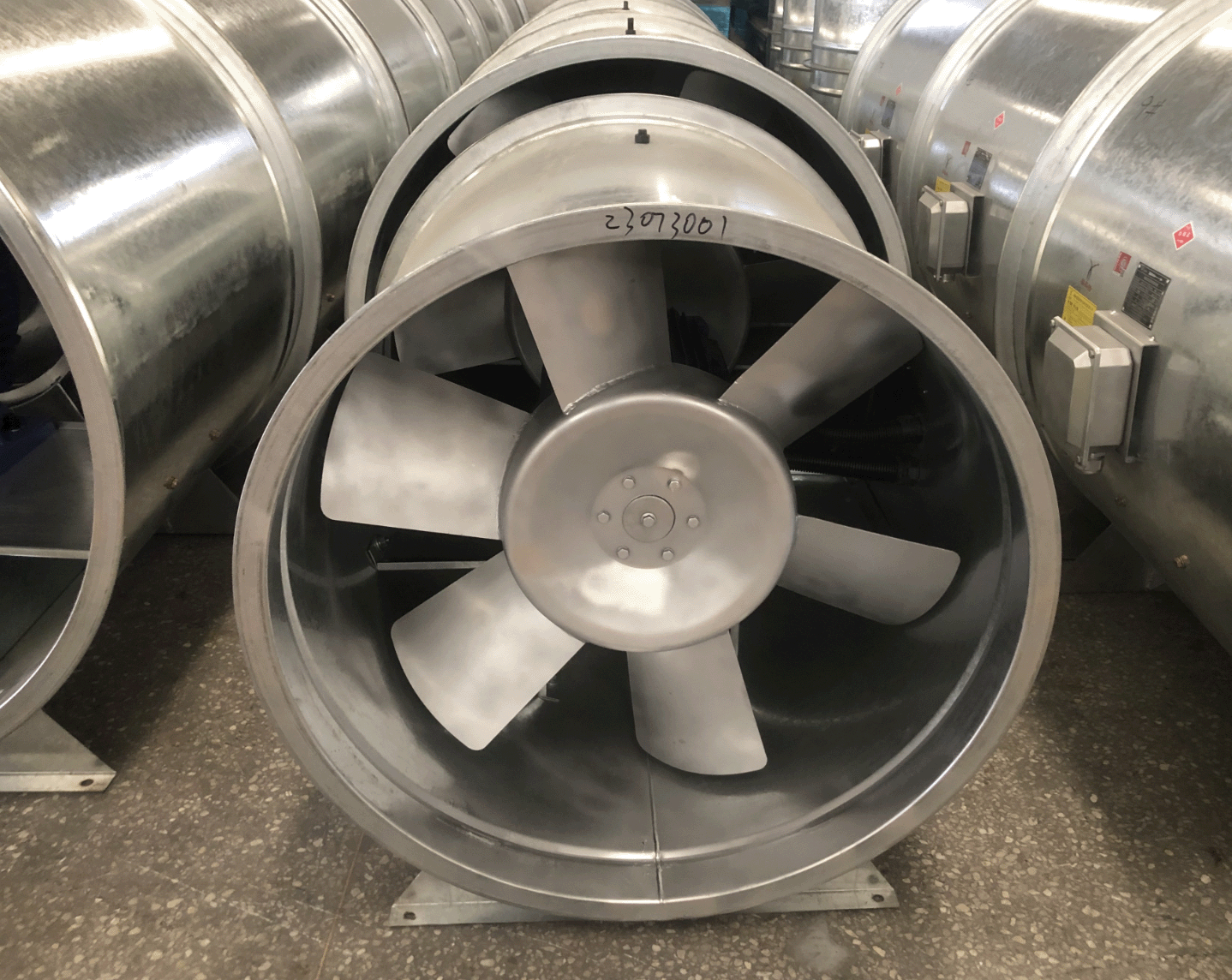 고온 축 방향 흐름 팬을 발사하십시오