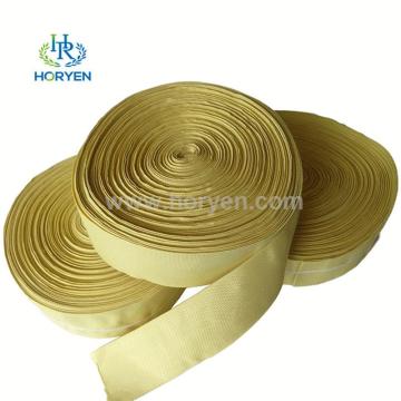 Heat resisting flame retardant aramid fiber webbing