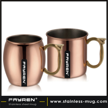 Double wall stainless steel copper beer mug