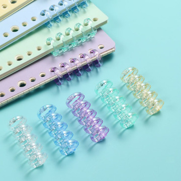 Wholesale 5 Hole Binder Rings - Plastic Lock Clip Binding Rings for Notebooks and Loose Leaf Papers