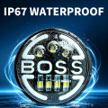 LiuHJG BOSS 7 Inch Round Motorcycle Led Headlight with H4 for Harley