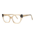 2024 Novo Arriver Cat Eye Acetato EyeGlasses Frames Optical Glasses Spectacle Frames