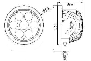 High Quality 70 watt 6 inch Working led lights 12v offroad auto 70w led working light for car
