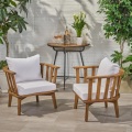 Outdoor Acacia Wood Patio Club Chair