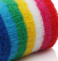 Made In China Wholesale Cotton Knitted Rainbow Forearm Sports Sweatband Brace Wristband Wrist support