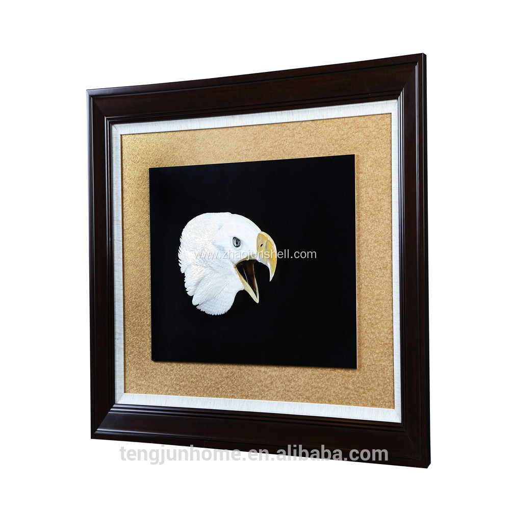 CANOSA shell hand engarving 3D eagle head Wall Picture frame