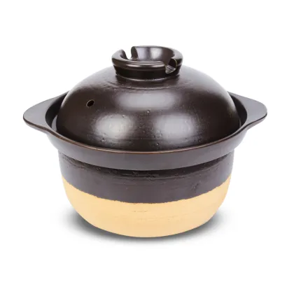 Earthware Ceramic Black Mini Cookware Baby Clay Pot