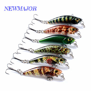 NEWMAJOR 4.7cm Colorful Submerged Minnow Bait - 3.8g ABS Plastic Hard Lure for Bass Fishing in Rivers, Lakes, and Streams