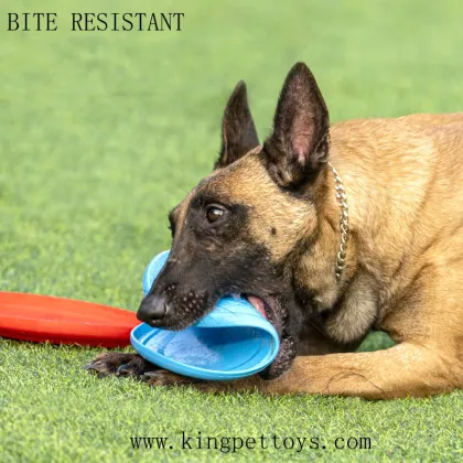 Rubber Dog Frisbee Toy - 8.5 Inch Durable Flying Disc