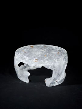 Empty Light Coffee Table Crystal Round table