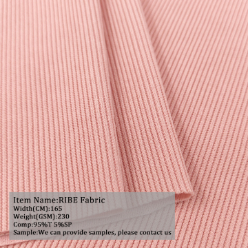 Polyester gestrickt Stretch gerippte Winterstoff