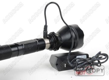 Deep Reflector Rechargeable Flashlight With Hidden Recharging Port, Long Beam Distance  Aluminum Led Flashlight