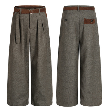 mens pleated wool trousers