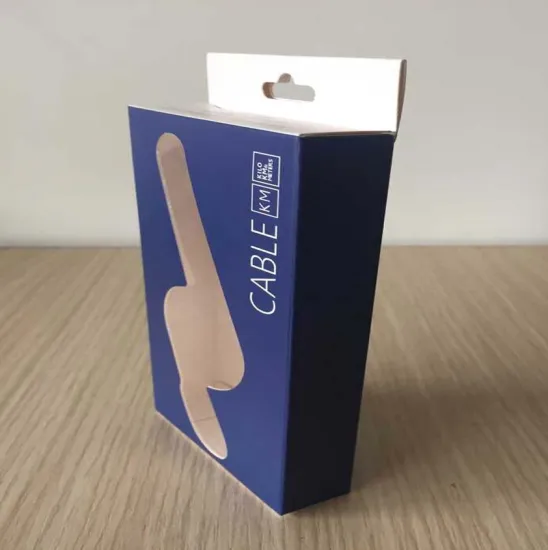 Eletronic Products Gift Packaging Box Flat Packed Paper Box with clear Window