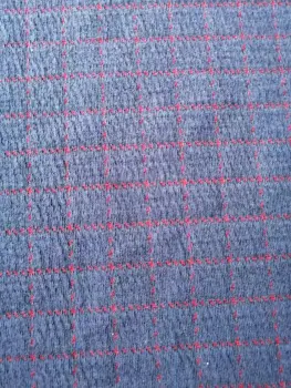 Cotton Poly Span Check Double Jersey