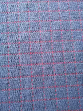Cotton Poly Span Check Double Jersey