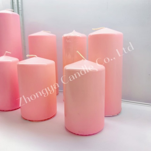 Colorful Pillar Candles Home Decoration with Custom Labels