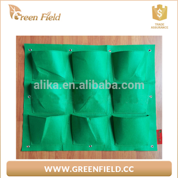 9Pocket vertical garden planter bag ,recycled felt grow bag