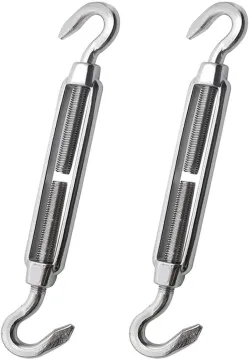 Stainless Steel 304 Turnbuckle Hook and Hook Light Duty Wire Rope Tension