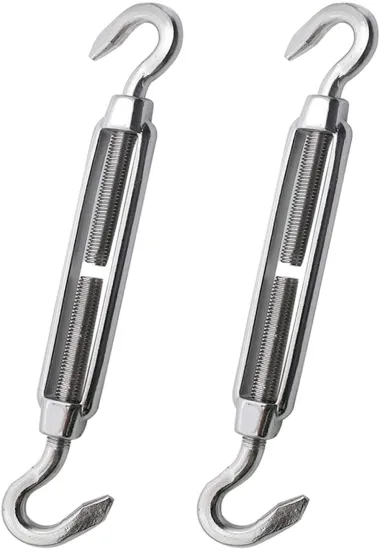 Stainless Steel 304 Turnbuckle Hook and Hook Light Duty Wire Rope Tension