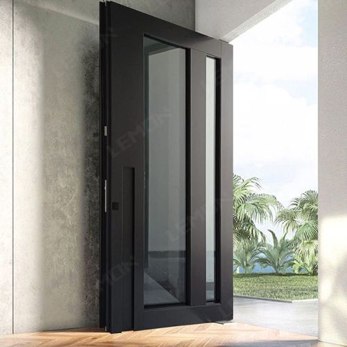 Italian design stainless steel entrance pivot front door