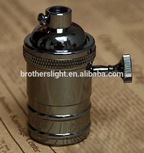 dark Copper Lamp Socket with switch on/off holder - E27 - DIY vintage style edison light socket - industrial lighting