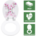 MDF Toilet Seat Soft Close in pink-flower Patterns